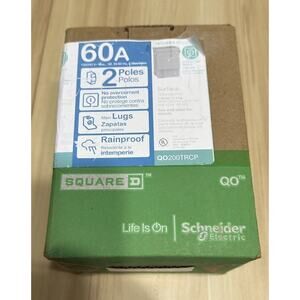 QO200TR SQUARE D 60AMP 240V Enclosed‎ Case w/ QO200 Circuit Breaker (New-In-Box)